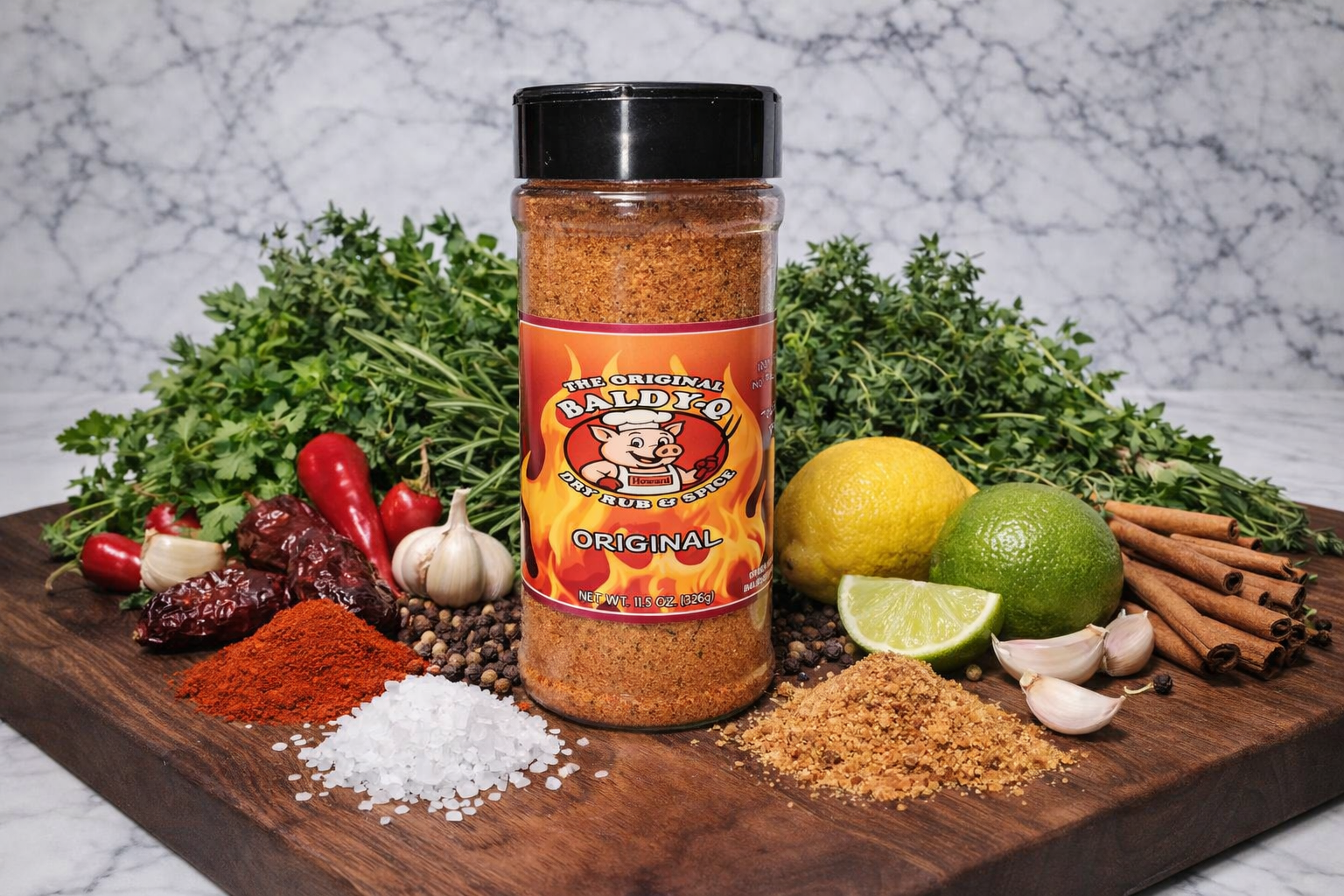 Baldy-Q Original Dry Rub and Spice - Large
