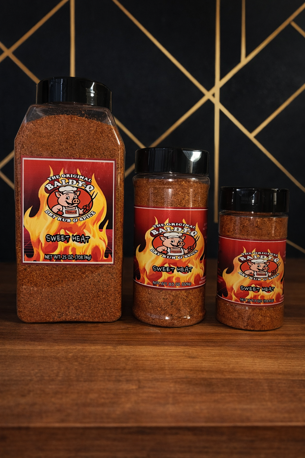 Baldy-Q Sweet Heat Dry Rub and Spice - Small